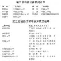 中共河南省委办公厅 关于聘任第三届省委法律顾问、法律专家库成员和法律咨询机构的通知